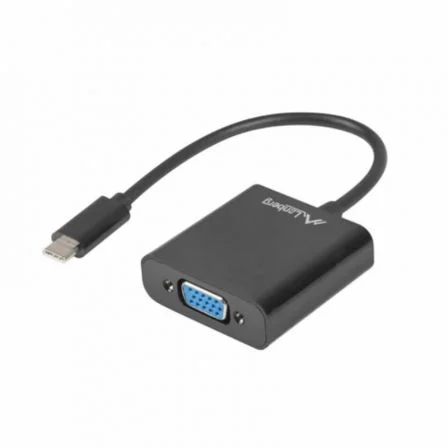 Lanberg AD-UC-VG-01 Adaptador USB tipo C a VGA Negro Lanberg AD-UC-VG-01 Adaptador USB tipo C a VGA Negro